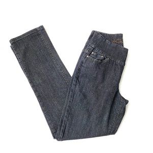 JAG Dark Wash High Rise Straight Leg Pull On Jeans